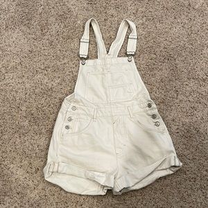 Free People zingy Women’s Overall Shorts - Cream color, Size S
